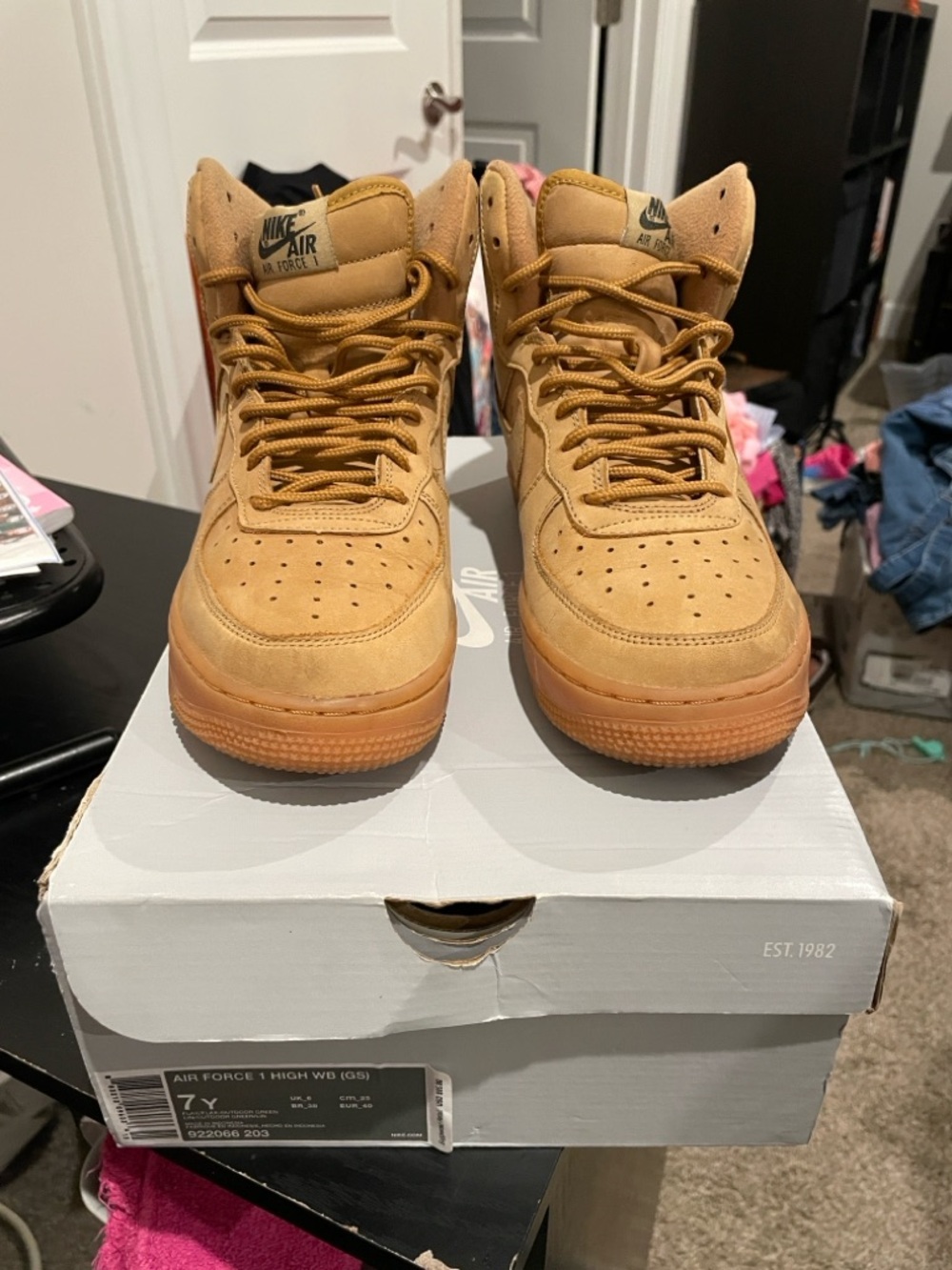 Nike Wheat Tan High-Top Sneakers